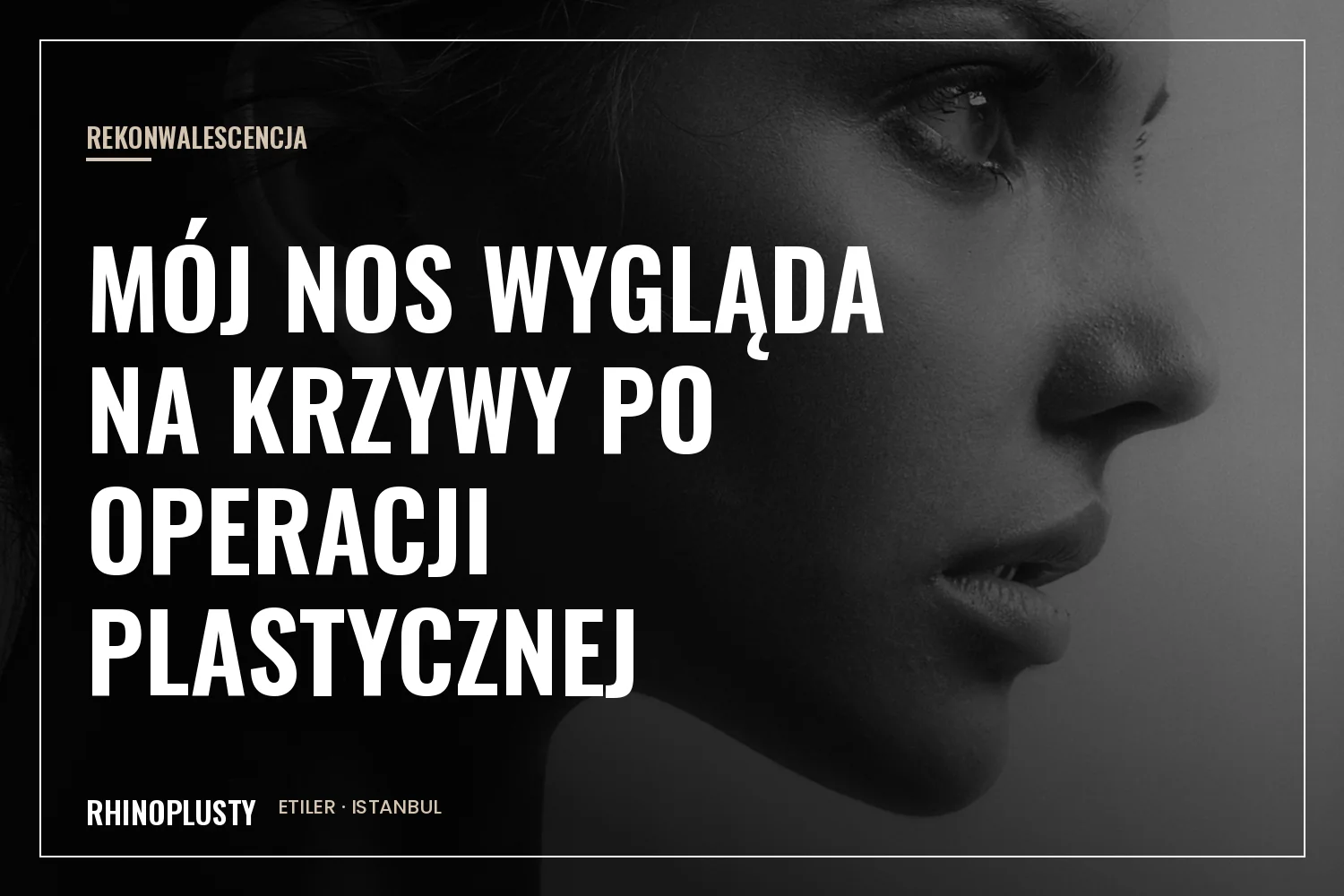 Elegancki profil kobiecej twarzy z delikatną linią nosa
