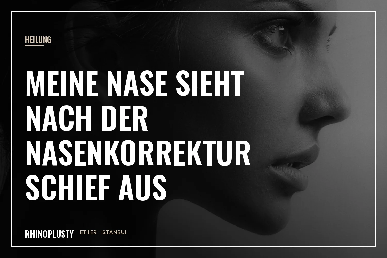 Elegantes weibliches Gesichtsprofil mit feiner Nasenlinie