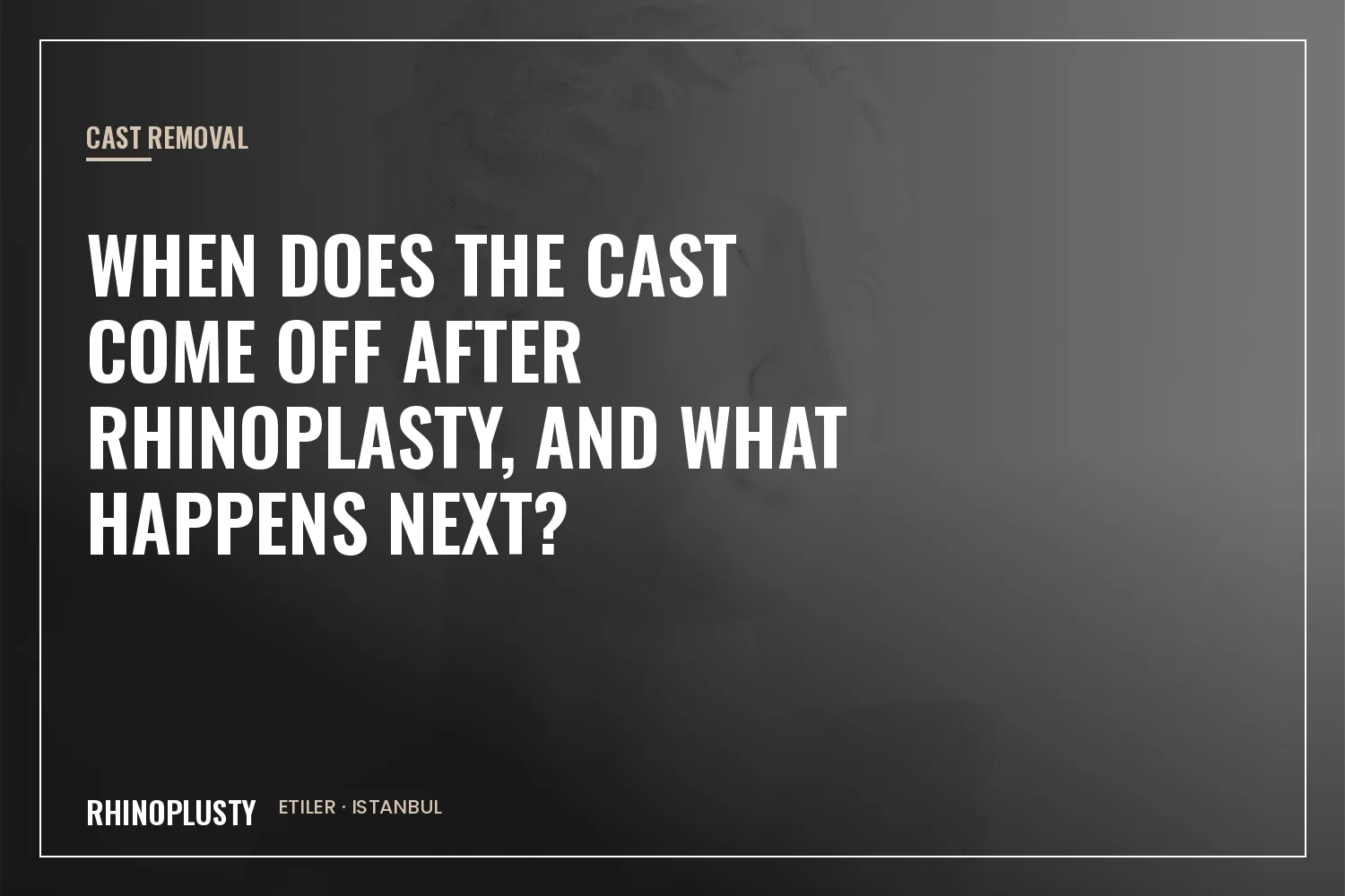 External nasal cast during rhinoplasty recovery